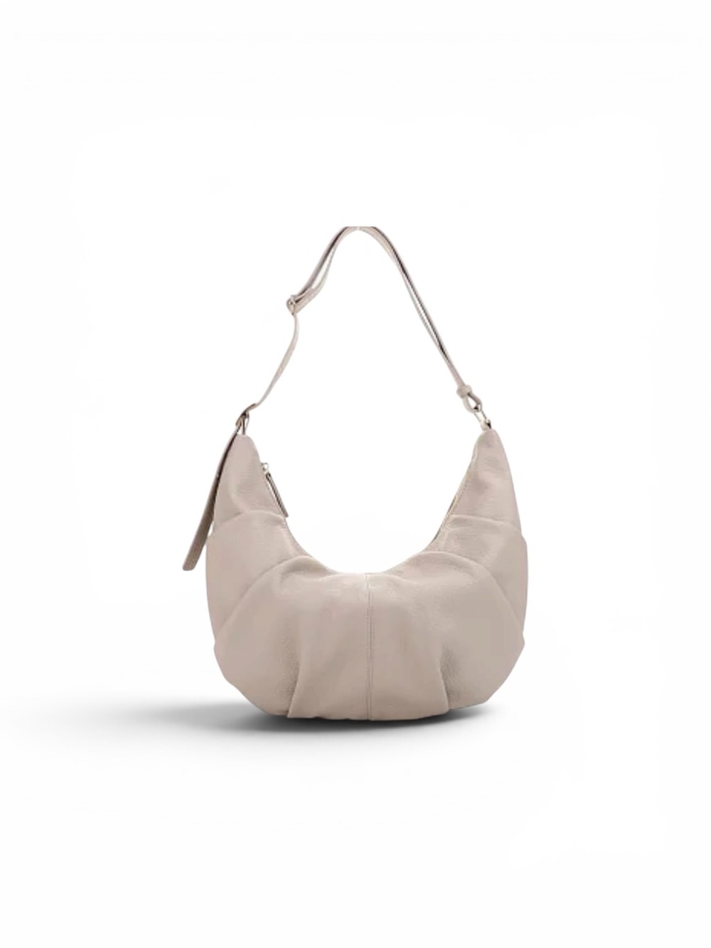 Soft Beige Textured Shoulder Oversized Hobo Bag Purse